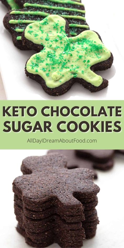 Keto Cut Out Sugar Cookies, Keto Cutout Cookies, Keto Sugar Cookies, Sugar Free Frosting, Keto Christmas Cookies, Keto Cookie Recipes, Chocolate Sugar Cookies, Low Carb Cookies, Low Carb Sweets