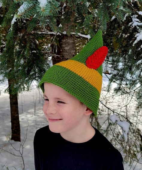 Crochet Buddy The Elf Hat, Angry Elf, Elf Buddy, Crochet Elf Hat, Crochet Elf, Elf Movie, Sorting Hat, Santa's Elves, Buddy The Elf