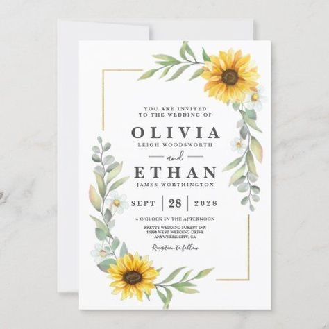 Couch Wedding, Sunflower Wedding Invitations Rustic, Sunflower Ideas, Paper Bride, European Windows, Modern Terrarium, Sunflower Invitations, Wood Wedding Invitations, Wildflower Wedding Invitations