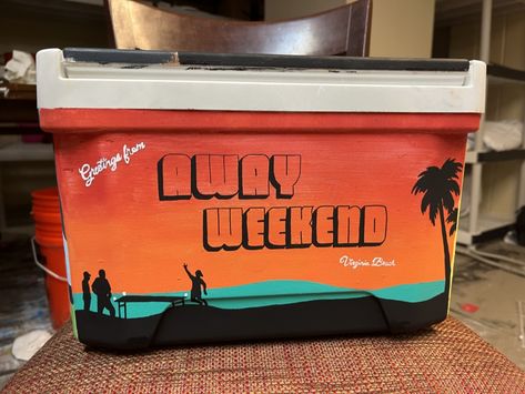 #formalcooler #awayweekend #fratformal Miami Frat Cooler, Myrtle Beach Frat Cooler, Beach Frat Cooler, Frat Formal, Formal Cooler Ideas, Formal Cooler, Cooler Ideas, Frat Coolers, Myrtle Beach