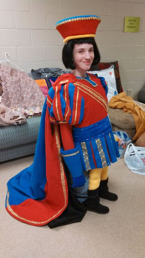 Lord Farquaad Costume Girl, Farquaad Costume, Harajuku Costume, Lord Farquaad Costume, Shrek Costume, Lord Farquaad, Girls Cape, Broadway Costumes, Costume Tutorial