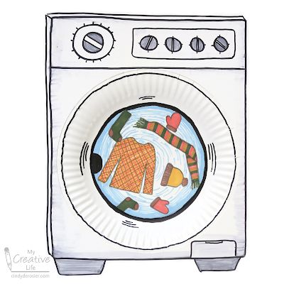 Cindy deRosier: My Creative Life: Paper Plate Washing Machine Craft Origami Birthday Card, Halloween Envelope, School Age Crafts, Plate Crafts For Kids, Laundry Art, Recycled Crafts Kids, Paper Plate Crafts For Kids, Preschool Art Activities, Paper Plate Crafts