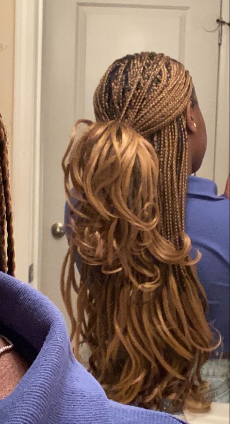 Honey Brown French Curl Braids, Light Brown French Curl Braids, French Curls Braids Brown, Braids With Loose Curls, French Curl, Big Box Braids Hairstyles, Goddess Braids Hairstyles, Cute Braided Hairstyles, Box Braids Hairstyles For Black Women