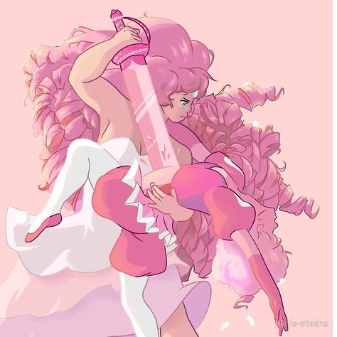 Rose Quartz Steven Universe Icon, Pink Diamond Fanart, A Single Pale Rose, Su Diamonds, Steven Universe Pink Diamond, Steven Universe Rose Quartz, Su Pearl, Rose Quartz Steven Universe, Crystal Gems Steven Universe