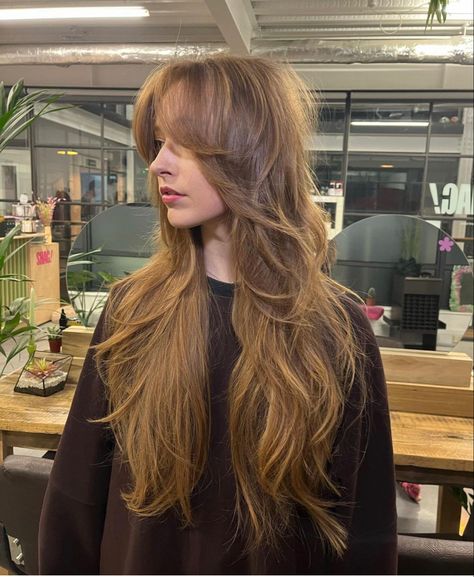 Butterfly Layers, Shaggy Long Hair, Hair Inspiration Long, Hairstyles For Layered Hair, Hair Stylies, Haircuts Straight Hair, Shag Haircut, Long Hair With Bangs, Long Layered Hair