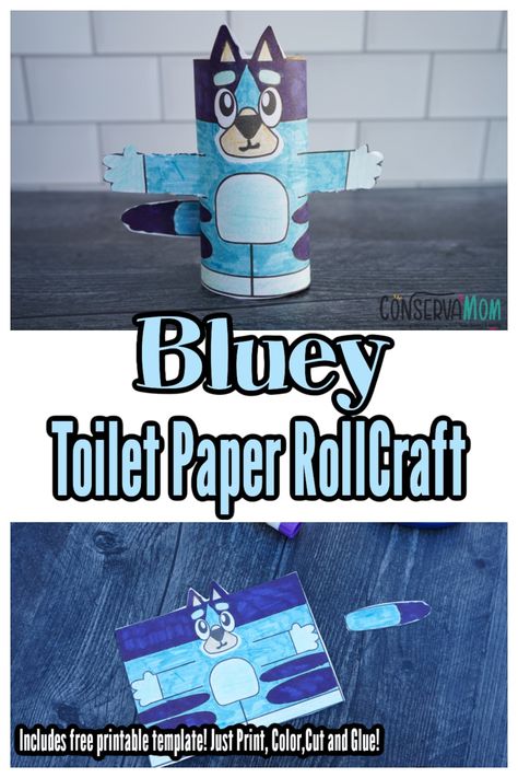 Bluey Activities For Preschool, Bluey Crafts For Preschool, Bluey Arts And Crafts For Kids, Tp Roll Crafts For Kids, Bluey Activities For Kids, Bluey Arts And Craft, Bluey Crafts For Toddlers, Bluey Paper Crafts, Blue Crafts Preschool