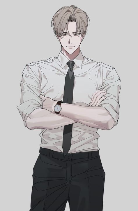 Ceo Anime Guy, Ceo Character Design, Ceo Drawing, Arms Crossed Pose, Male Art Reference, Surreal Artwork, Manga Drawing Tutorials, Men Type, Digital Art Anime