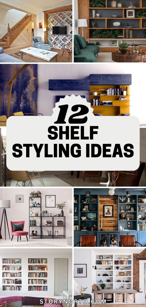 Pin this for creative shelf decor ideas to elevate your living space! Discover how these styling tips can add personality and charm to your home decor. #ShelfStyling #HomeDecorIdeas #LivingRoomInspo Decorating Top Of Bookcase, Shelf Placement Ideas, Decorated Shelves, Shelf Styling Ideas, Shelf Placement, Shelf Decor Ideas, Trophy Shelf, Shelves Decor, Wall Bookshelves