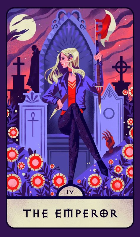 In every generation, there is a chosen one—explore your destiny like Buffy the Vampire Slayer with this magical and bold take on the traditional 78-card tarot deck.😍 Buffy Willow, Buffy Summers, Chosen One, Minor Arcana, The Emperor, Nerd Girl, Buffy The Vampire, Buffy The Vampire Slayer, Tarot Deck