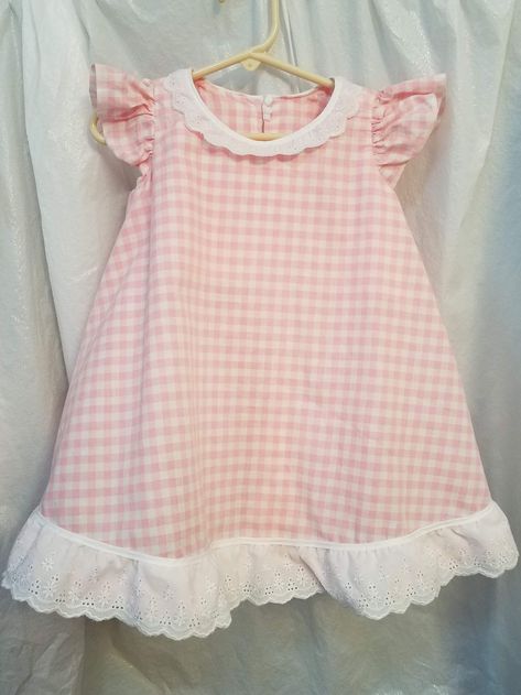 Pink Gingham Dress, My Sewing Room, Pink Gingham, Gingham Dress, Toddler Dress, Sewing Room, Girl Dress, Kids Dress, Gingham