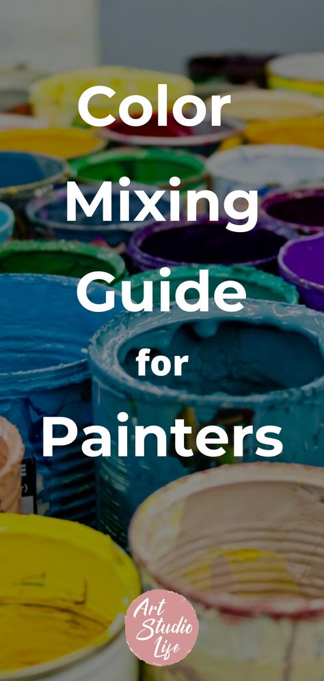 Learn all about mixing colors! Enrich your paintings by expanding your color mixing knowledge. Color mixing for beginners. Learn how to mix different shades of colors with oil paints, acrylic paints and watercolor paints. Painting tutorial for beginners. Step by step painting tutorial. Learn how to mix complementary colors. Mixing paint. #colormixing #color #oilpainting #paint #arttips #paintinglessons #mixingpaint Color Mixing Chart Acrylic Tutorials, Acrylic Colour Mixing Chart, How To Start Painting, Shades Of Colors, Colors Mixing, Color Mixing Chart Acrylic, Interior Paint Colors For Living Room, Paints Acrylic, Color Mixing Guide