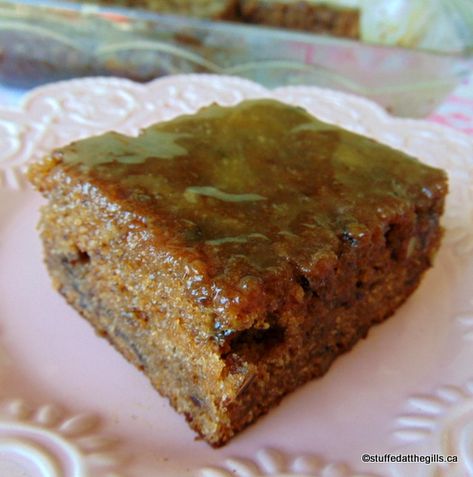 Spicy Prune Cake Pitted Prunes Recipes, Prune Cake Old Fashioned, Stewed Prunes, Picnic Dessert, Prune Cake, Prune Recipes, Picnic Desserts, Caramel Glaze, Box Cake Mix