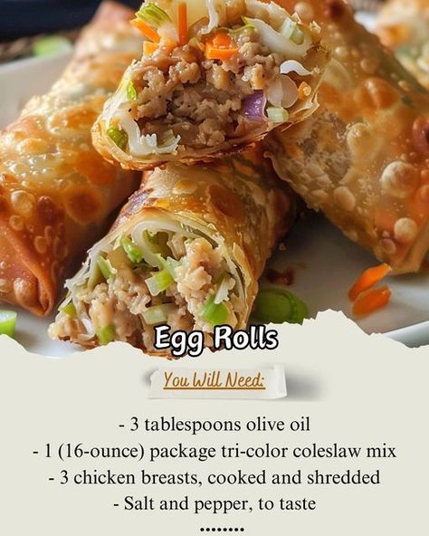 Easy Egg Roll Recipes, Takeout At Home, Chinese Egg Rolls, Shrimp Egg Rolls, Homemade Egg Rolls, Rolls Homemade, Pork Egg Rolls, Homemade Chinese Food, Recipes Asian