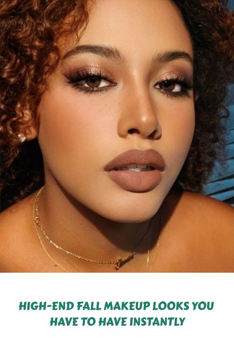 [SponsoredPost] 20 Most Pinned Fall Makeup Looks For Brown Eyes Tricks To Learn More Quickly #fallmakeuplooksforbrowneyes Brown Eye Fall Makeup, Cute Fall Makeup Looks Brown Eyes, Cool Tone Brown Eye Makeup, Brown Fall Makeup Looks, Fall Makeup Ideas Brown Eyes, Golden Bridesmaid Makeup, Rust Brown Makeup Look, Fall Wedding Guest Makeup, Rust Brown Eye Makeup