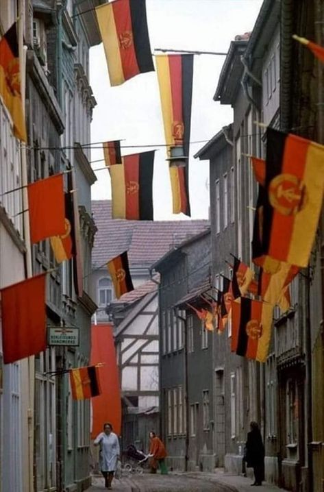 Thomas Hoepker, Communist Propaganda, Warsaw Pact, German Flag, Berlin Wall, East Germany, Red Flags, Magnum Photos, A Town