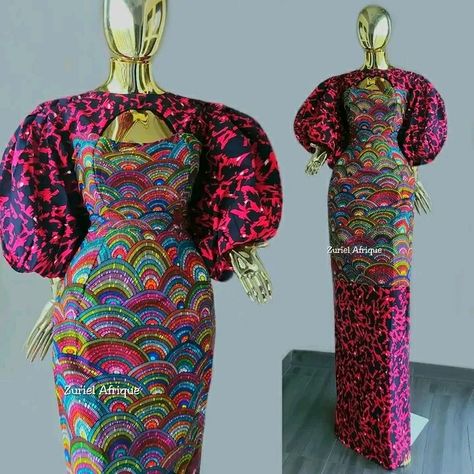 Pencil Gown Styles, Kampala Gown Styles For Ladies, Pencil Gown, Gown Ankara, Cloth Ideas, African Fabric Dress, Dress Sewing Tutorials, Ankara Designs, African Styles