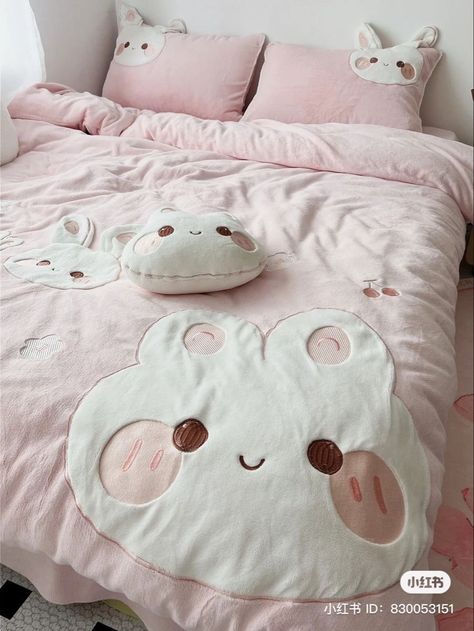 softness daily ✨ on X: "bunny sheets 🎀 https://t.co/3eKoeEwtQk" / X Bed Setup, Coquette Bedroom, Sanrio Room, Bunny Beds, Comfy Beds, Pink Board, Autumn Room, Pinterest Room Decor, Bedroom Idea