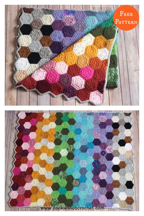 10+ Stash Buster Blanket Free Crochet Pattern - Page 3 of 3 Mermaid Tail Blanket Crochet Pattern, Scrap Afghan, Crochet Patchwork Blanket, Crochet Hexagon Blanket, Mermaid Tail Blanket Crochet, Scrap Crochet, Lovey Crochet, Scrap Yarn Crochet, Crochet Cat Pattern