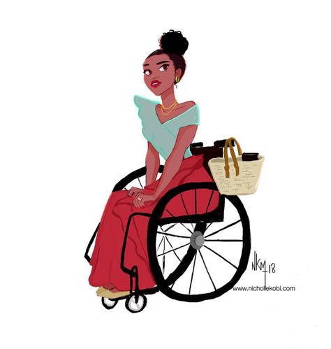 FEATURING: @nichollekobi #Lorena #MzManerz #WheelChair #FashionIllustrations |Be Inspirational ❥|Mz. Manerz: Being well dressed is a beautiful form of confidence, happiness & politeness Nicholle Kobi, Painted Illustration, Injury Recovery, Women Art, Afro Art, Text Art, Human Design, Brown Girl, Black Women Art