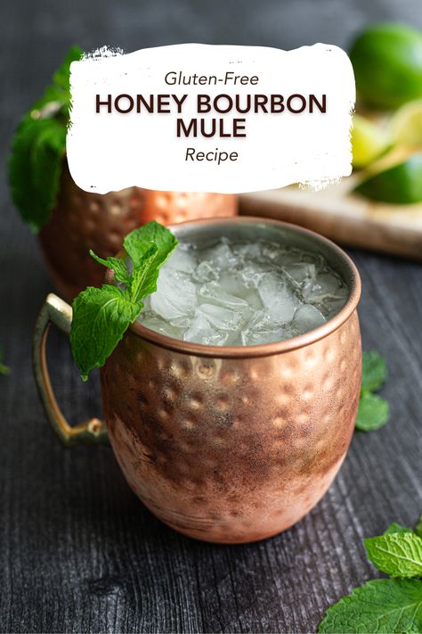 Honey Bourbon Mule is a sweet twist on a classic 🍯⁠
⁠
A traditional mule usually features vodka, ginger beer, and lime juice, but we did things a little different. We’ve swapped in Barenjager Honey & Bourbon and it takes the mule to a whole new level!⁠
⁠
#glutenfree #glutenfreedrinks #glutenfreecocktail #cocktail #moscowmule Bourbon Mule Recipe, Bourbon Mule, Gluten Free Cocktails, Dairy Free Appetizers, Dairy Free Salads, Gluten Free Drinks, Honey Bourbon, Dairy Free Soup, Mule Cocktail