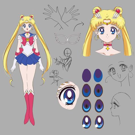 How To Draw Sailor Moon, All Sailor Moon Characters, Sailor Moon Reference, Sailor Moon Drawing, Sailor Moon 90s, Sailor Moon Design, Sailor Moon Cute, Sailor Moon Style, Anime Crystal