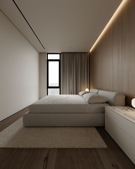 Hayat Park 182 on Behance Bedroom Hacks, Minimalist Bedroom Design, Architecture Interior Design, Autodesk 3ds Max, Apartment Interior, Minimalist Bedroom, Architecture Interior, Design Case, Luxurious Bedrooms