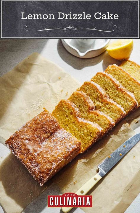 This lemon drizzle cake from Paul Hollywood is a bright, citrusy version of the classic one-bowl lemon tea cake that's topped with crunchy lemon glaze. It's Paul's favorite cake and will likely be yours, too. #teacake #lemondrizzle #lemondrizzlecake @paulhollywoodbakes Paul Hollywood Lemon Drizzle Cake, Lemon Drizzle Cake Recipe, Paul Hollywood Recipes, Lemon Tea Cake, Lemon Drizzle Cake, Drizzle Cake, Paul Hollywood, Lemon Drizzle, British Bake Off