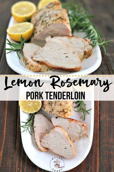 Rosemary Pork Tenderloin, Pork Dinners, Best Pork Recipe, Frugal Recipes, Pork Dinner, Lemon Rosemary, Tenderloin Recipes, Whole30 Recipes, Pork Tenderloin Recipes