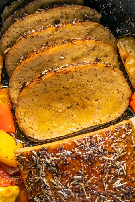 Vegan Turkey Roast, Vegan Meat Recipe, Turkey Roast, Vegan Turkey, Lemon Garlic Butter Sauce, Diet Diary, Vegan Holiday Recipes, Vegetarian Thanksgiving, Vegan Thanksgiving Recipes