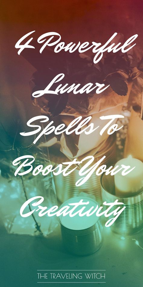 4 Powerful Lunar Spells To Boost Your Creativity — The Traveling Witch Creativity Spell Witchcraft, Cosmic Magic Powers, Lunar Witch Spells, Spell For Creativity, Spells For Creativity, Creativity Witchcraft, Creativity Spells, Witchcraft Essentials, Creativity Spell