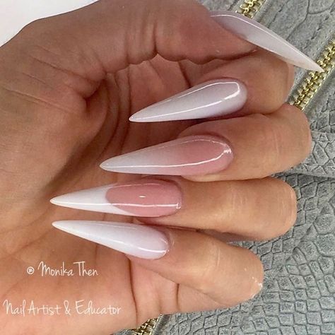 Angel Nails, Edge Nails, Young Nails, White Acrylic Nails, French Nail, White Acrylic, Almond Nails, French Nails, Huda Beauty