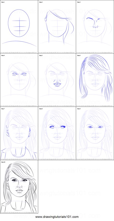 How to Draw Taylor Swift printable step by step drawing sheet : DrawingTutorials101.com How To Draw Celebrities Step By Step, Taylor Swift Drawing Easy Step By Step, Taylor Swift Drawing Tutorial, How To Draw Taylor Swift Easy, Cute Taylor Swift Drawings Easy, Taylor Swift Sketch Pencil Easy, Taylor Swift Art Ideas Easy, How To Draw Taylor Swift Step By Step, Taylor Swift Sketch Easy