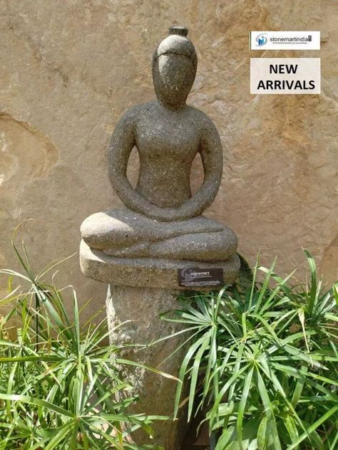 Padmasana Pose, Bali Statue, Brick Decor, Stone Statues, Stone Sculpture, Exterior Decor, Garden Statues, Garden Sculpture, Garden Decor