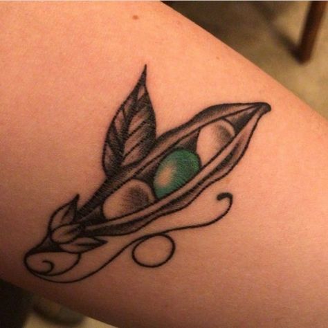 Peas In A Pod Tattoo, Pregnancy Loss Awareness Month, Miscarried Tattoo, Miscarried Tattoo Ideas, Tattoo Ideas For Couples, Three Peas In A Pod, Pregnancy Loss Awareness, Grace Tattoos, Bone Tattoos