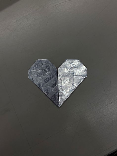 Gum Wrapper Heart, Wrapper Heart, Gum Wrapper, Heart Aesthetic, Heart Ring, Gum, Collage, Pins