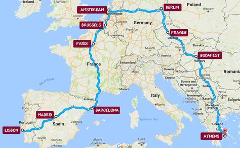 Interrail Map, Interrail Itinerary, Europe Places To Visit, Backpack Europe, Interrail Europe, Europe By Train, Rome Trip, Europe Train, Travelling Europe