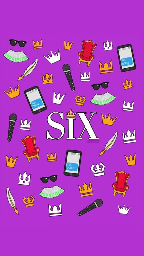 Six Musical Poster, Six Wallpaper Musical, Six Musical Aesthetic, Six The Musical Art, Six Musical Wallpaper, Musical Theatre Wallpaper, Six The Musical Aesthetic, Six The Musical Wallpaper, Musicals Wallpaper