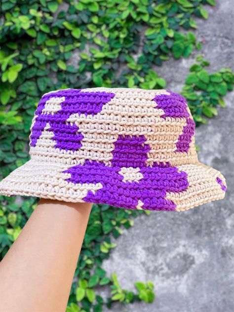 Bucket Hat Patterns, Easy Crochet Bucket Hat, Bucket Hat Pattern Free, Bucket Hat Pattern, Crochet Summer Hats, Crochet Men, Crochet Sun Hat, Easy Crochet Hat, Crochet Hat Free