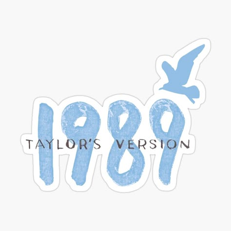 Phone Stickers Taylor Swift, In My 1989 Era, 1989 Stickers Taylor Swift, Taylor Swift Stickers 1989, Taylor Swift 1989 Taylor's Version, Stickers Aesthetic Taylor Swift, 1989 Drawing, Taylors Version Sticker, Blue Taylor Swift