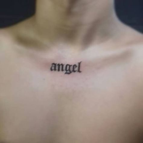 Chest Tattoo Words, Tattoo Fonts Alphabet, Bone Tattoos, Tattoos For Black Skin, Red Ink Tattoos, Tattoo Font, Cool Small Tattoos, Collar Bone Tattoo, Small Tattoos For Guys