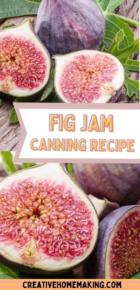 Canning Fig Jam, Fig Jam For Canning, Easy Fig Jam, Canning Figs Preserves, Canning Figs Recipes, Fig Preserves Recipe Canning, Fig Butter Recipe, Fig Canning Recipes, Fig Jam Recipe Canning