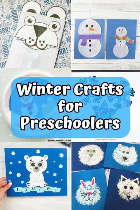 Fun and Easy Winter Crafts for Preschoolers Winter Art Activity Preschool, Art For January For Kids, Easy Preschool Crafts Winter, Winter Art Projects For Kids Preschool January Crafts, Winter Animals Crafts For Preschoolers, Winter Art Projects For Preschool, Simple Winter Crafts For Toddlers, Easy Winter Crafts For Kids Classroom, Winter Animal Crafts For Preschoolers