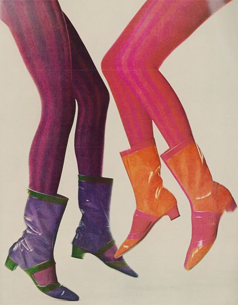 digthe60s:  Legs by Richard Avedon, Vogue, February 1967 [x] 1960s Boots, 1960s Mod Fashion, Look Disco, 60s Shoes, 1960 Fashion, 60s 70s Fashion, Mary Quant, Fashion 1960s, Swinging Sixties