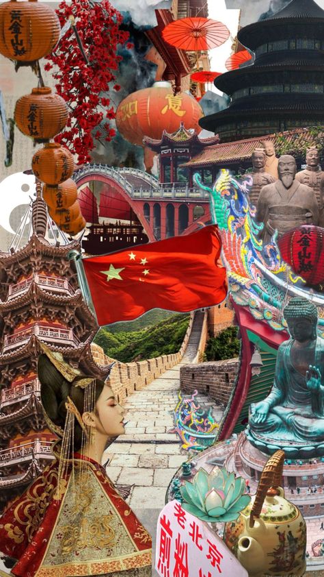 Chinese Aesthetic, Identity Art, China Travel, Free Wallpaper, Magazine Cover, Collage Art, Aesthetic Wallpapers, Vision Board, Pop Art