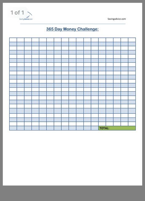 365 Days Saving Money Sheet, 365 Days Chart, Make Planner, Saving Money Chart, Saving Methods, Envelope Challenge, Saving Tracker, Money Chart, Money Saving Methods