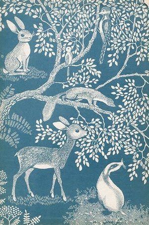 Bw Illustration, Blue Illustration, Baby Wallpaper, Vintage Nursery, Tree Wallpaper, Art Et Illustration, Old Book, Art And Illustration, Woodland Creatures