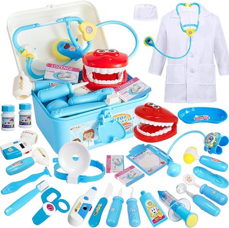 BUYGER Kids Doctors Set Case for Kids Educational Toys for 3 Year Old Boys Medical Play Fancy Dress Up Clothes for Boys, Girls Visit the BUYGER Store 4.6 4.6 out of 5 stars 6,930 ratings Kids Doctor Set, Kids Doctor Kit, Kids Dress Up Costumes, American Girl Doll Food, Doctor For Kids, Kids Toys For Boys, Fancy Dress Up, Surprise Egg, Mom Dr