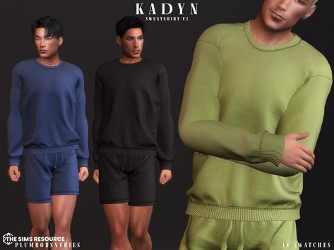 The Sims Resource - KADYN sweatshirt v2 Male Clothing, Mock Turtleneck Sweater, Sims 1, Sims 4 Clothing, Mock Turtleneck, Animal Skin, Maxis Match, The Sims Resource, Sims Resource