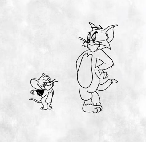 tiktok: dylanhoogerwerf Tom And Jerry Tattoo Ideas Matching, Tom And Jerry Couple Tattoo, Tom E Jerry Tattoo, Tom And Jerry Tattoos, Tom And Jerry Tattoo Ideas, Tom And Jerry Tattoo, Brother And Sister Tattoo Ideas, Sister Tattoo Ideas, Jerry Tattoo