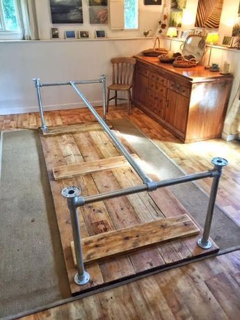 Large Farmhouse Dining Table, Dining Table Diy, Pottery Barn Dining Table, Diy Esstisch, Diy Dining Table, Diy Farmhouse Table, Diy Dining, Table Diy, Tables Diy